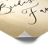 Kalligrafisches Skript für das Zeichen der Braut Poster (Ecke)