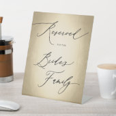 Kalligrafisches Skript für die Hochzeit von Braut Sockelschild (In SItu)