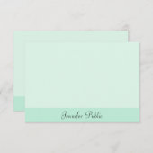 Kalligrafisches Skript-Grüne Vorlage Elegant (Vorne/Hinten)