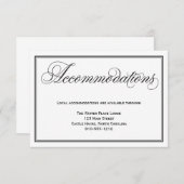 Kalligrafisches Skript Hochzeitsunterkunft Karte (Vorne/Hinten)