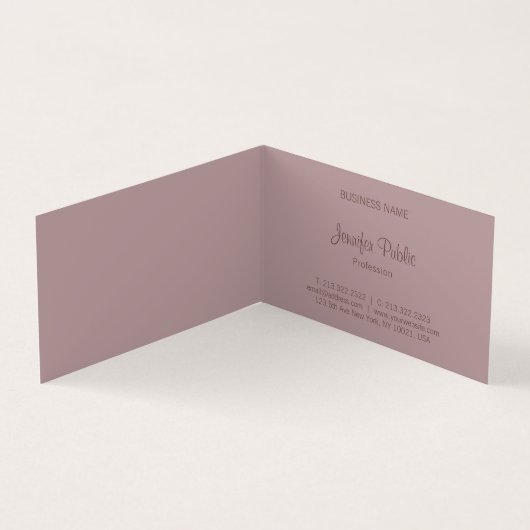 Kalligrafisches Skript Moderne elegante Designvorl Visitenkarten (Innenseite)