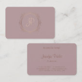 Kalligrafisches Skript Moderne Monogramm-Vorlage Visitenkarte (Vorne/Hinten)