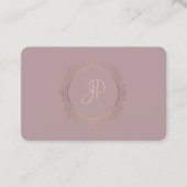 Kalligrafisches Skript Moderne Monogramm-Vorlage Visitenkarte (Vorderseite)