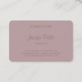 Kalligrafisches Skript Moderne Monogramm-Vorlage Visitenkarte (Rückseite)