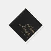 Kalligrafisches Skript Personalisierte Hochzeitssz Serviette (Ecke)