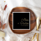 Kalligrafisches Skript Personalisierte Hochzeitssz Serviette