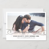 Kalligrafisches Skript Speichern Sie die Datumsmag Magneteinladung (Vorderseite)