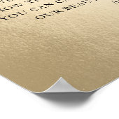 Kalligrafisches Skript Unplugged Zeremony Wedding Poster (Ecke)