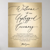 Kalligrafisches Skript Unplugged Zeremony Wedding  Poster (Vorne)