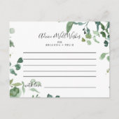 Kalligrafisches Skriptblatt Hochzeitsratenkarte Postkarte (Vorderseite)