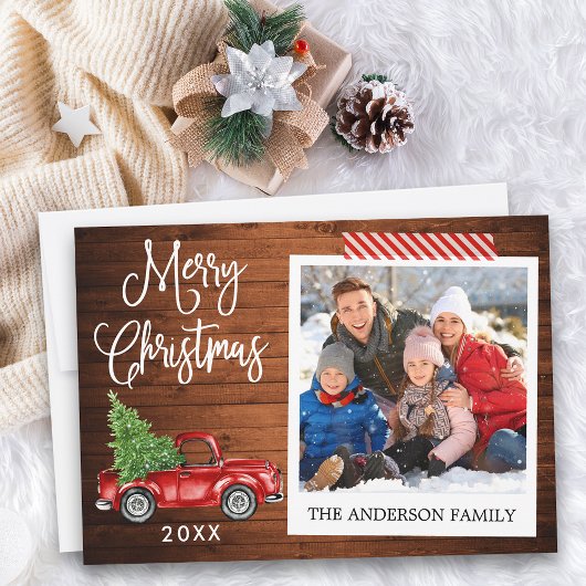 Kalligrafisches Weihnachtsbaumband Feiertagskarte