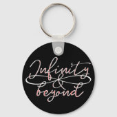 Kalligrafisches Zitat Einfaches Endloses Symbol Schlüsselanhänger (Vorderseite)