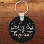 Kalligrafisches Zitat Einfaches Endloses Symbol Schlüsselanhänger (Vorderseite)