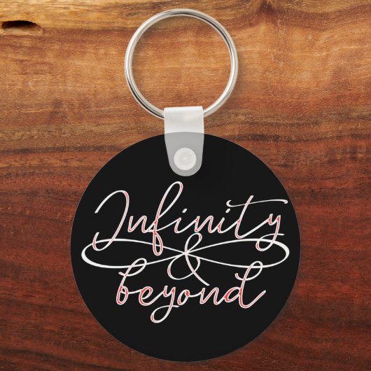 Kalligrafisches Zitat Einfaches Endloses Symbol Schlüsselanhänger (Vorderseite)