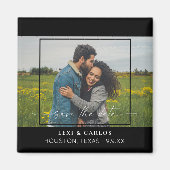 Kalligraphie 2 Foto Mod & Save the Date Magnet (Vorne)