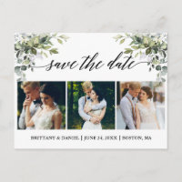 Kalligraphie 3 Foto Grüne Save the Date