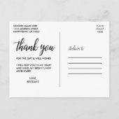 Kalligraphie Abschluss 4 FotoCollage Vielen Dank Postkarte (Rückseite)