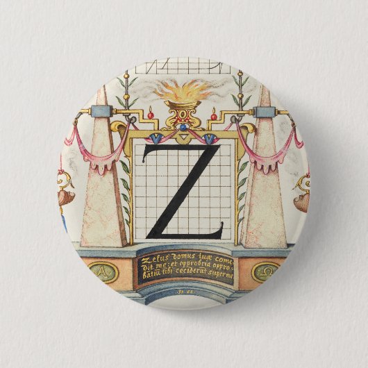 KALLIGRAPHIE ANTIQUE ALPHABET Z BUTTON (Vorderseite)