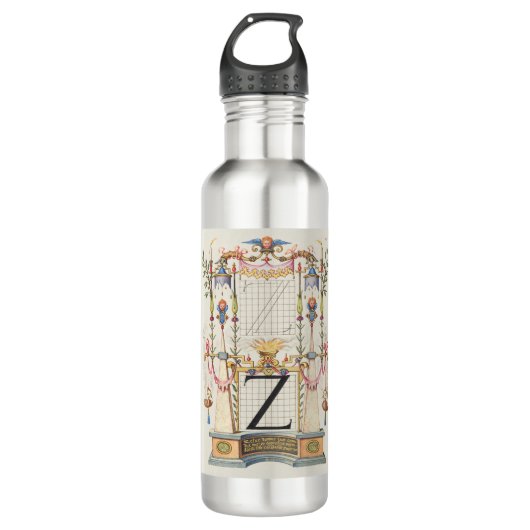 KALLIGRAPHIE ANTIQUE ALPHABET Z EDELSTAHLFLASCHE (Vorderseite)