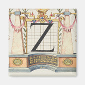 KALLIGRAPHIE ANTIQUE ALPHABET Z MAGNET (Vorne)