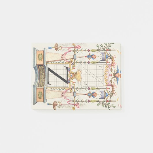 KALLIGRAPHIE ANTIQUE ALPHABET Z POST-IT KLEBEZETTEL (Vorderseite)