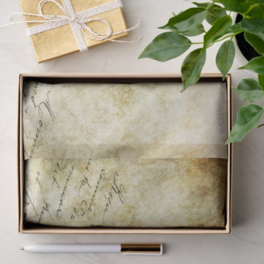 Kalligraphie auf Gold und Bronze-Hintergrund Seidenpapier (Geschenk)