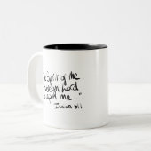 Kalligraphie Biokunst Zitat "Geist ..." Zweifarbige Tasse (Vorderseite Links)