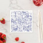 Kalligraphie Blaue Signaturen Serviette (Beispiel)