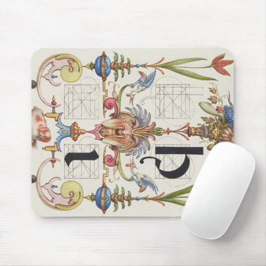 KALLIGRAPHIE BOTANISCHER BRIEF I HOEFNAGEL ALPHABE MOUSEPAD (Mit Mouse)