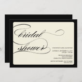 {Kalligraphie}-Brautparty Einladung (Vorne/Hinten)