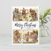 Kalligraphie Buffalo Kariert 4 Foto Weihnachten (Stehend Vorderseite)