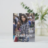 Kalligraphie Danke für den Abschluss des benutzerd Postkarte (Stehend Vorderseite)