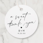 Kalligraphie Danke Herzensmarken Geschenkanhänger (Rückseite)