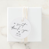 Kalligraphie Danke Herzensmarken Geschenkanhänger (Beispiel)