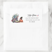 Kalligraphie der amerikanischen Stiefelfahne Rechteckiger Aufkleber (Tasche)