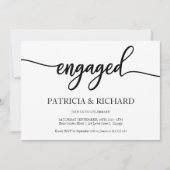 Kalligraphie der Anhängerin Schwarz und Weiß Einladung (Vorderseite)