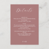 Kalligraphie der Rose Hochzeitskarte Begleitkarte (Vorderseite)