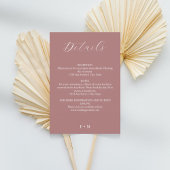 Kalligraphie der Rose Hochzeitskarte Begleitkarte