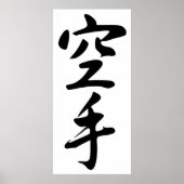 Kalligraphie des japanischen Word Karate Poster (Vorne)