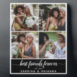 Kalligraphie Die besten Freunde für immer FotoColl Fotoplatte<br><div class="desc">Brighten up your besties day and her home with this gorgeous 'best friends forever' Foto von Klebeplakette. Feys a block trendy black color base (which can be change to any color), 4 square pictures that can easily be downloaded from your computer or phone, handwritten calligraphy script text that reads 'best...</div>