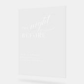 Kalligraphie: Die Nacht vor dem Probe Acrylschild (Winkel)