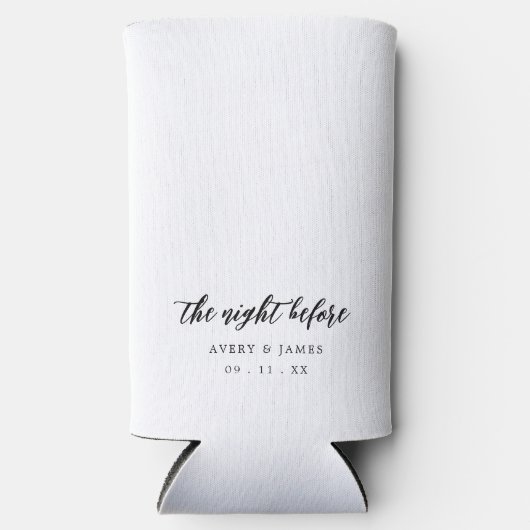 Kalligraphie: Die Nacht vor dem Probe Selters Dosenkühler (Vorderseite)