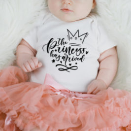 Kalligraphie, die Prinzessin ist angekommen Baby Strampler