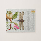 Kalligraphie (Dragonfly, Carnation & Birne) Puzzle (Horizontal)