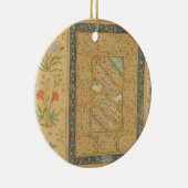 Kalligraphie durch das iranische Vorlagenali Keramikornament (Rechts)