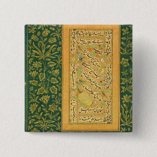 Kalligraphie durch Mir Ali des Herzens, mit einem Button