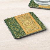 Kalligraphie durch Mir Ali des Herzens, mit einem Getränkeuntersetzer (Linke Seite)