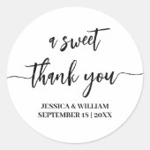 Kalligraphie ein Sweet Vielen Dank Gastgeschenk Ho Runder Aufkleber (Vorderseite)