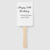 Kalligraphie einfach minimale glückliche 15. Gebur Fächer (Rückseite)