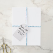 Kalligraphie einfach minimale glückliche 15. Gebur Geschenkanhänger (Mit Garn)